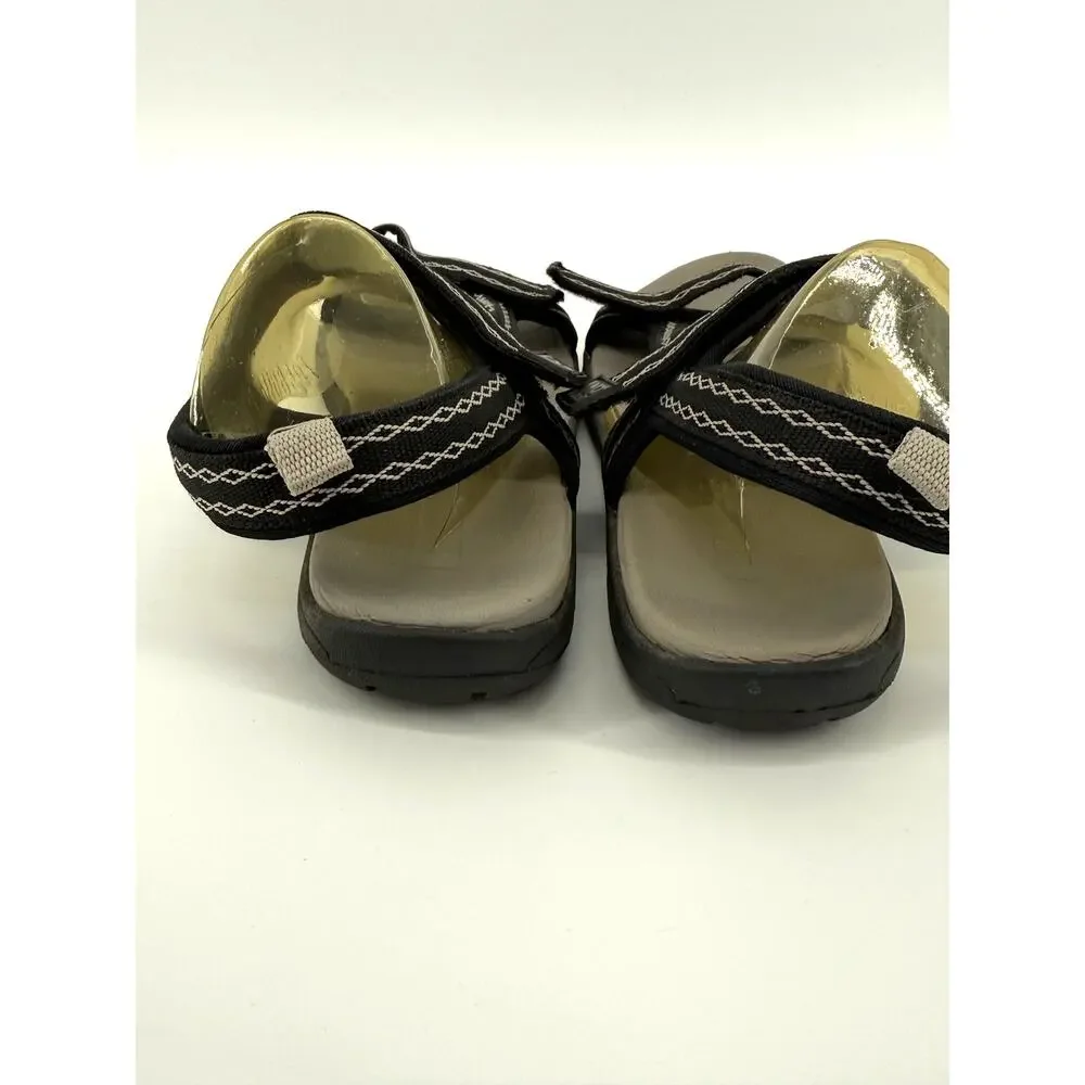 Rugged Outback Sport Sandals Black Hook Loop Comfort Walking Womens Size 7